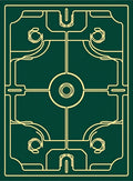 Gold Emerald Geometric Symmetry Rug