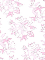 Soft Pink Abstract Floral Arrangement Rug