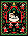 Whimsical Christmas Nativity Scene Rug