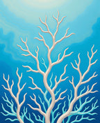 Ivory Coral Azure Oceanic Branches Rug