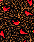 Vibrant Red Cardinals Nature Scene Rug