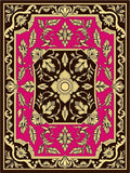 Vibrant Magenta Floral Medallion Rug