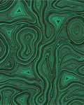 Emerald Green Swirling Lines Rug