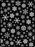 Dazzling White Snowflakes on Black Rug