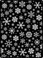Dazzling White Snowflakes on Black Rug