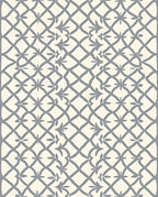 Gray Lattice Floral Harmony Rug