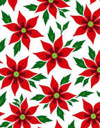 Bold Red Floral Branch Arrangement Rug