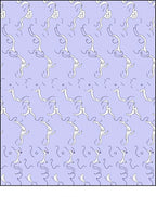 Whimsical Lavender Flowing Ribbon Rug