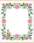 Pink Floral Giraffe Meadow Garland Rug