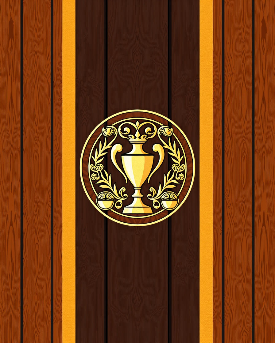Golden Trophy Laurel Wreath Rug