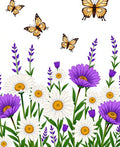 Whimsical Butterfly Meadow Whimsy Floral Rug
