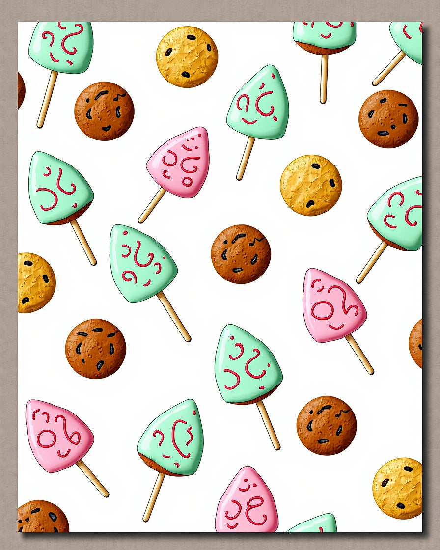 Sweet Treats Ice Pop And Cookie Rug