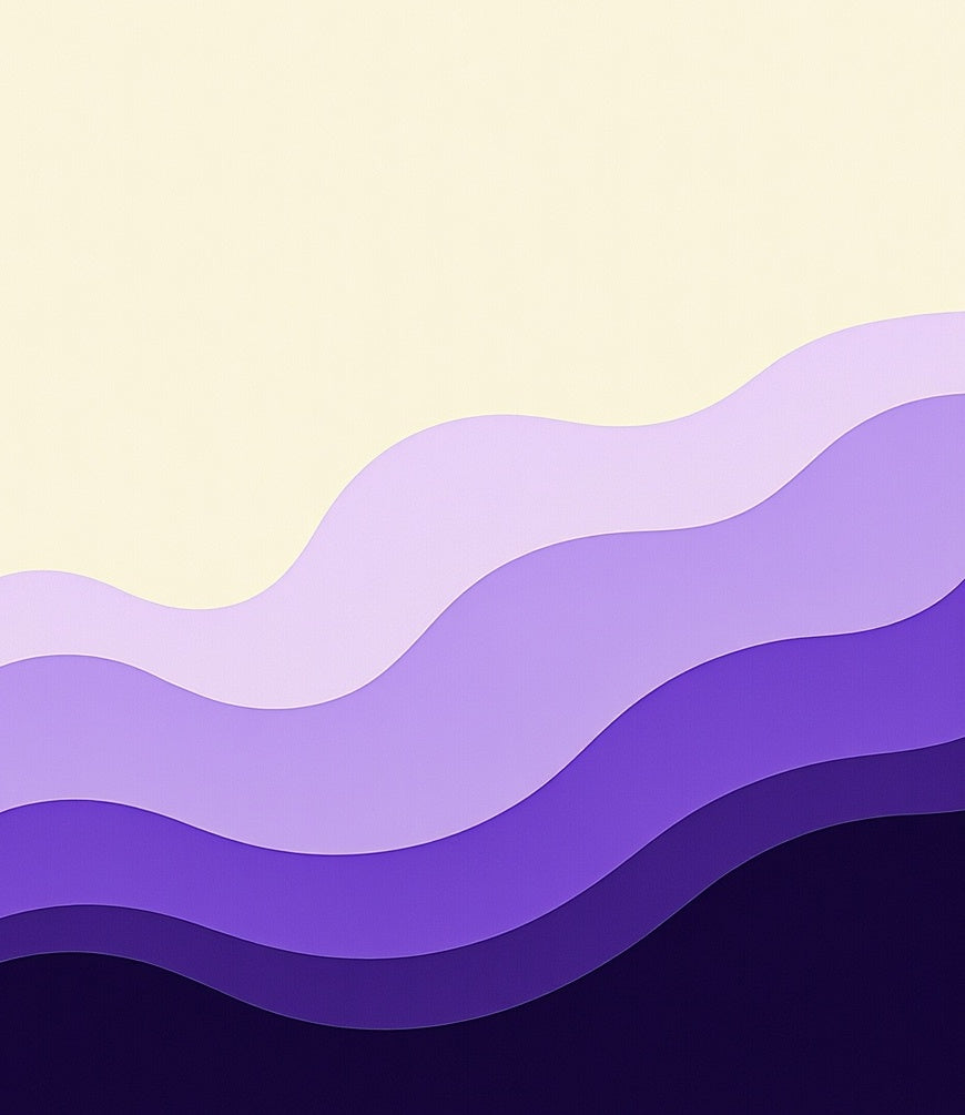 Lavender Purple Wavy Layers Rug