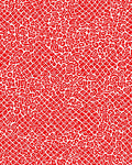 Bold Red Abstract Organic Grid Rug