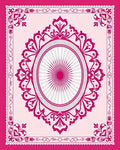Enchanting Pink Floral Oval Medallion Rug