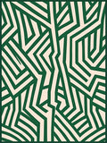 Bold Emerald Abstract Geometric Rug