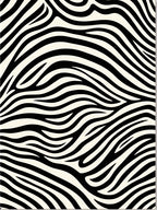 Bold Black White Animal Stripe Rug