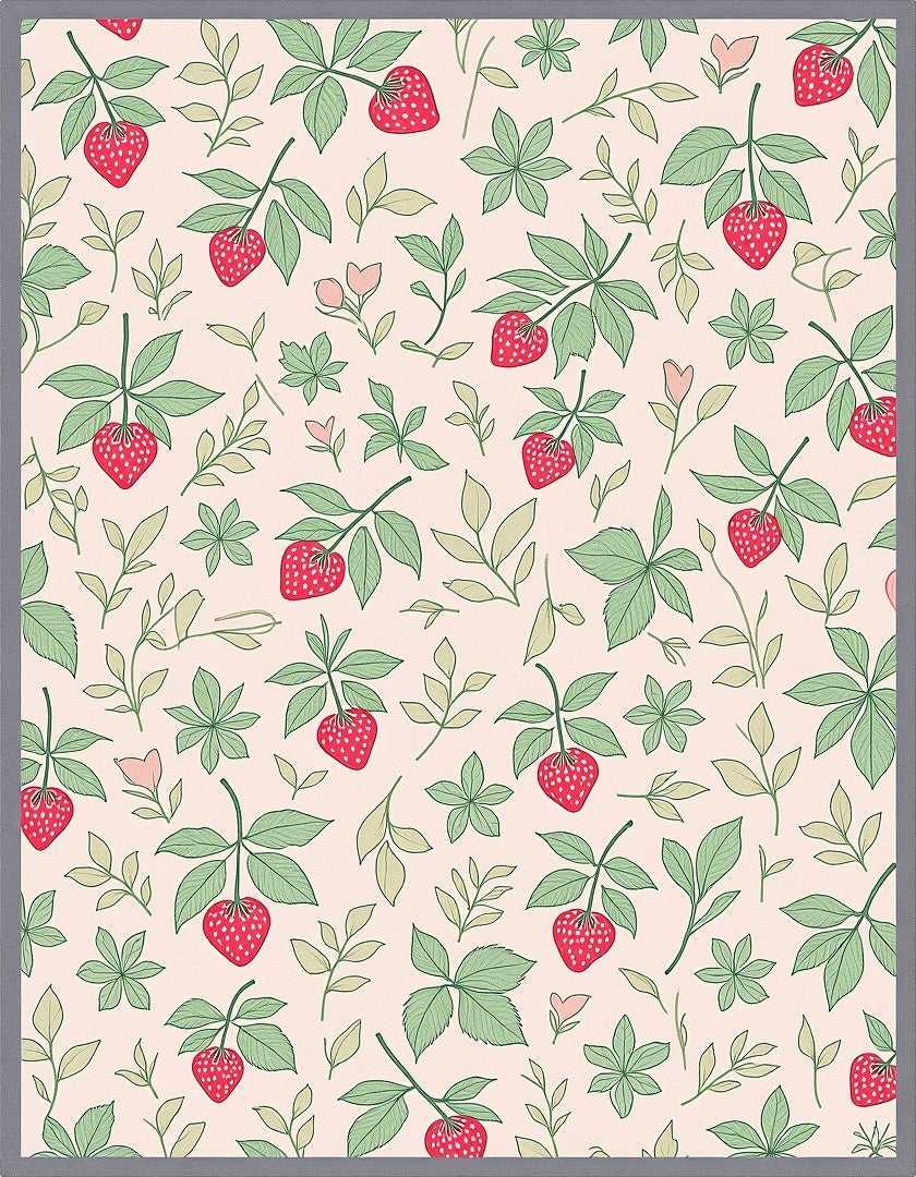 Sweet Strawberry Fields Garden Rug