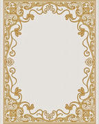 Ornate Golden Vine Border Rug