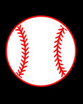 Classic White Red Baseball Stitch Rug