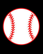 Classic White Red Baseball Stitch Rug