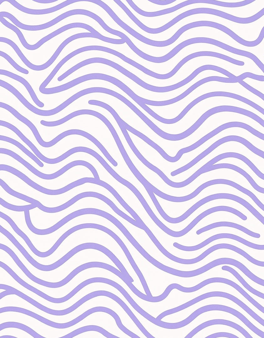 Pastel Purple Wavy Lines Rug