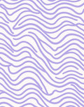 Pastel Purple Wavy Lines Rug