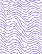 Pastel Purple Wavy Lines Rug