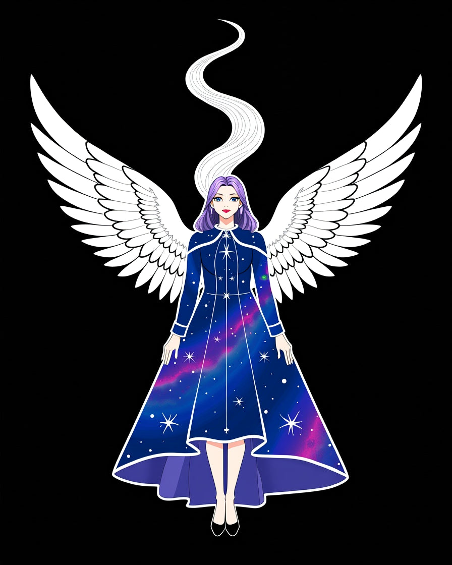 Cosmic Angel Starry Night Coat Rug