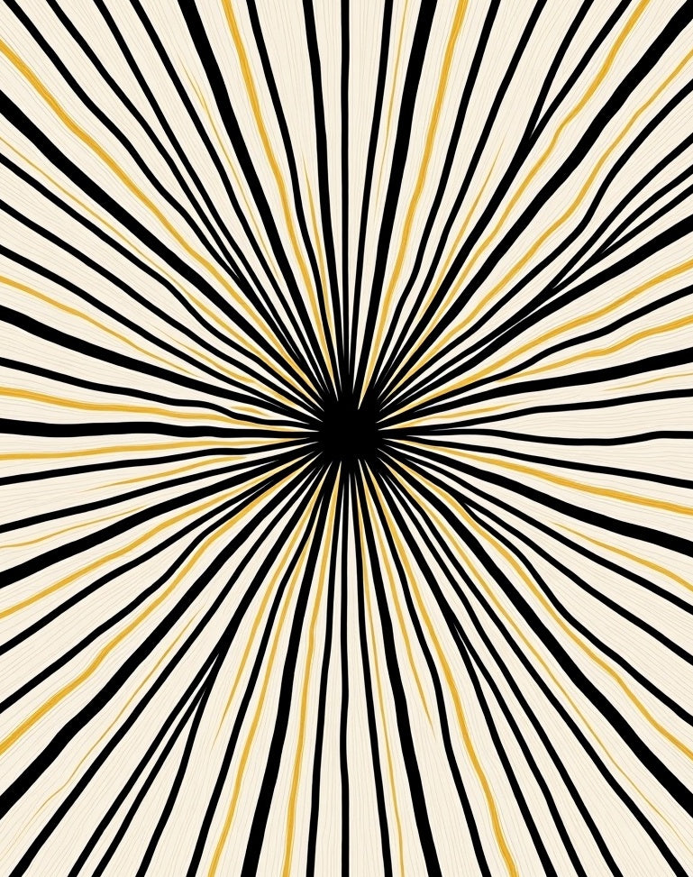 Radial Stripe Sunburst Rug