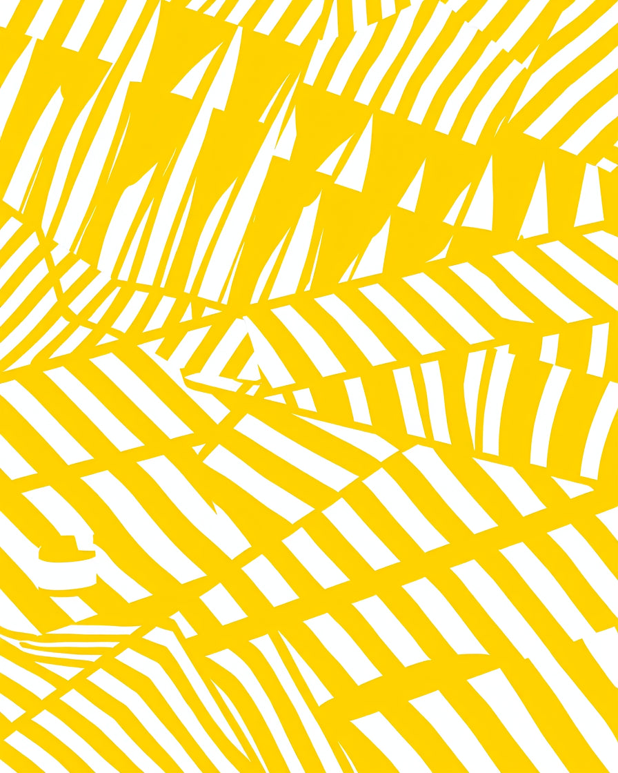 Vibrant Yellow Abstract Stripe Rug