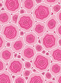 Pink Roses Scatter Abstract Rug