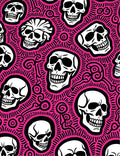 Hot Pink Skull Art Rug