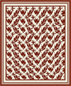 Crimson Feather Tropical Repeat Rug