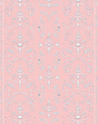 Pale Pink Floral Medallion Rug