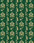 Golden Evergreen Folk Chiming Spirits Rug