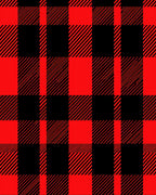 Bold Red Black Buffalo Plaid Check Rug
