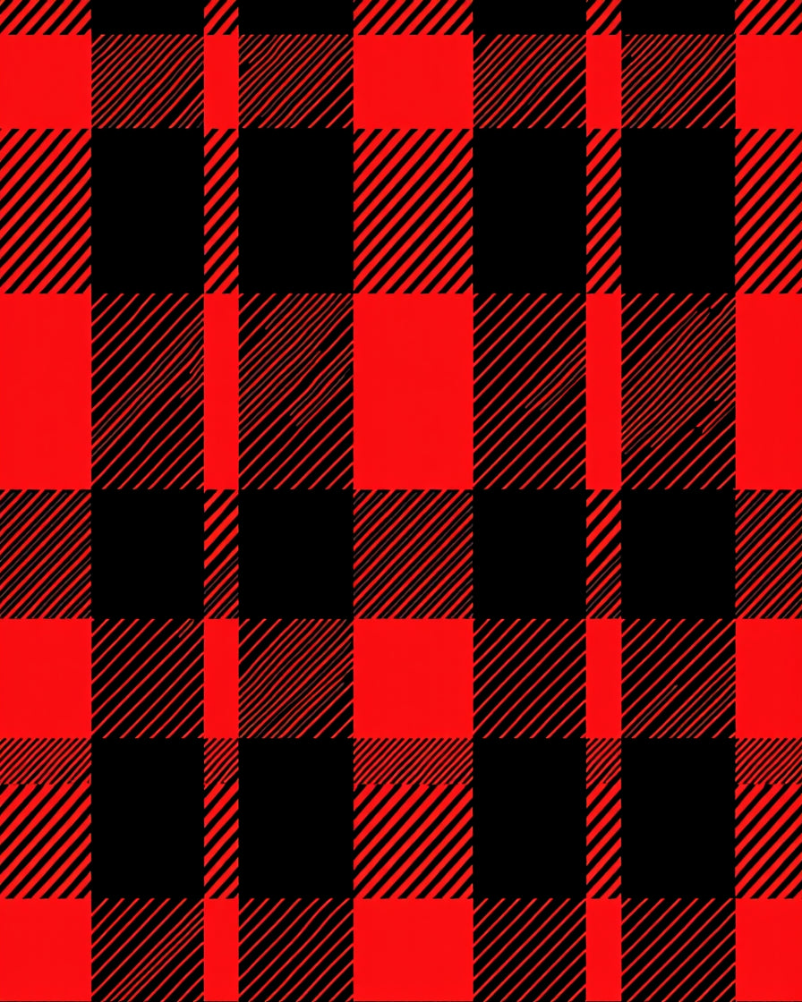 Bold Red Black Buffalo Plaid Check Rug