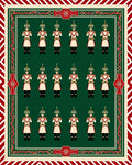 Green Soldier Uniform Stripe Border Rug