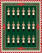 Green Soldier Uniform Stripe Border Rug