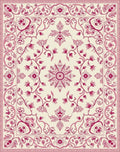 Vibrant Crimson Garden Vine Tapestry Rug