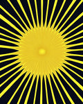 Radiant Yellow Sunburst Rays Rug