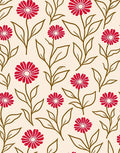 Red Daisy Botanical Garden Rug