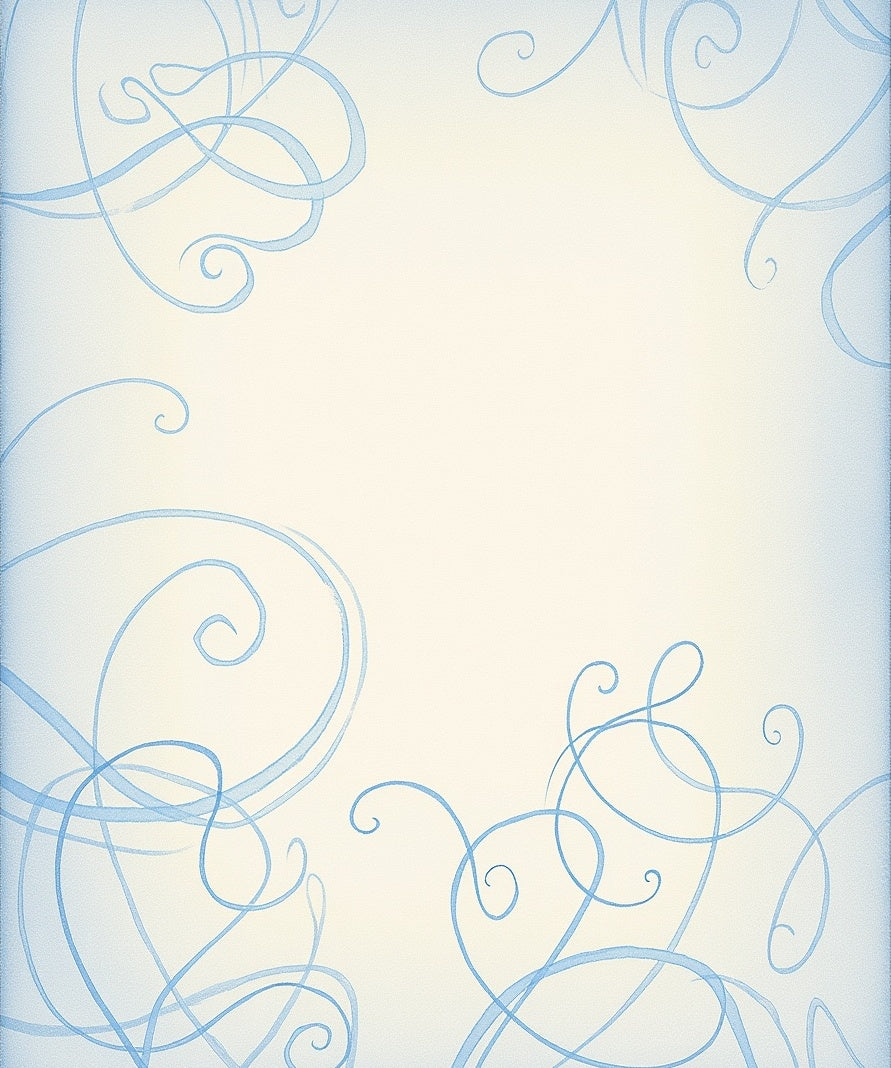 Delicate Sky Blue Swirl Abstract Rug