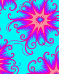 Vibrant Magenta Floral Swoop Rug