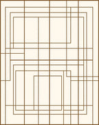 Cream Brown Geometric Overlay Rug