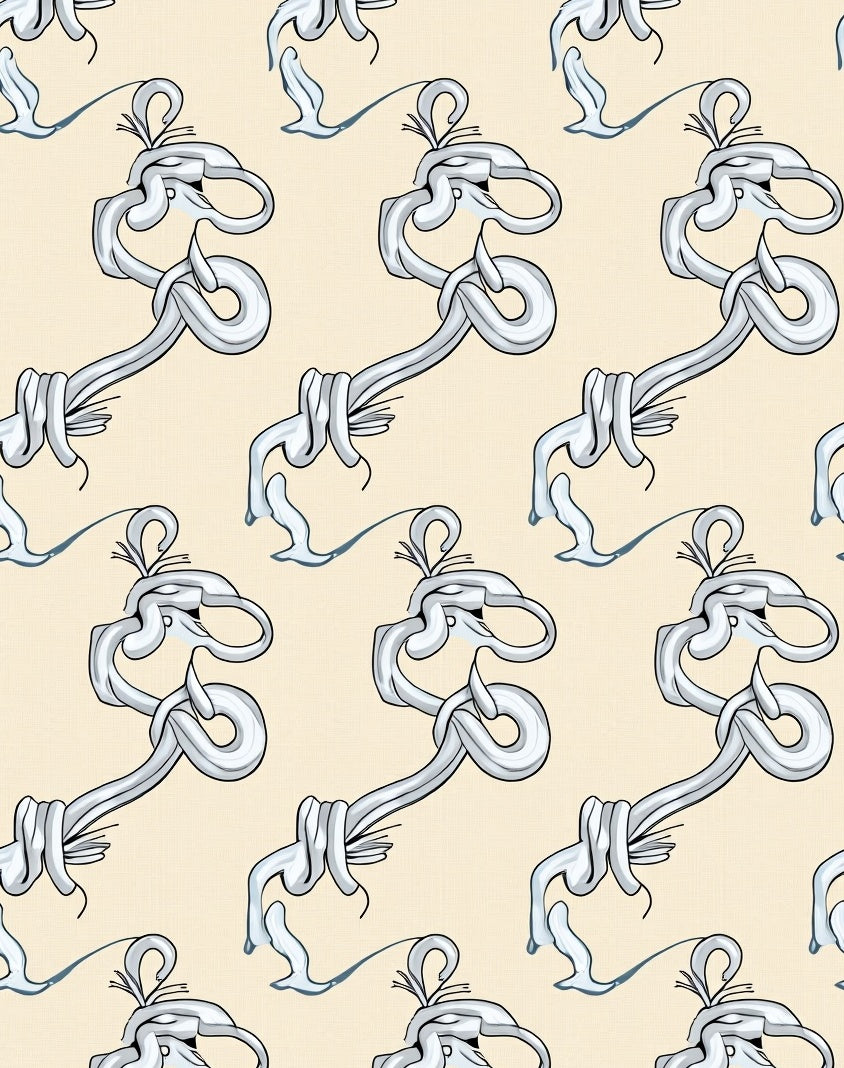 Whimsical Silver Smoke Cloud Rug