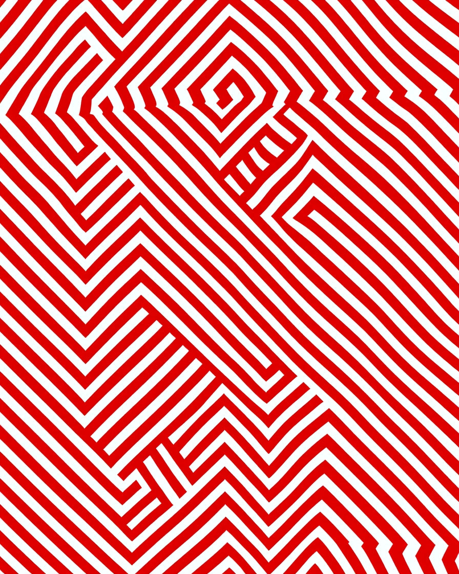 Stripe Ribbon Abstract Illusion Rug