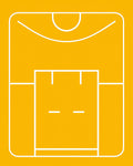 Bold Yellow Minimalist Court Rug
