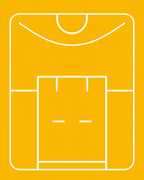 Bold Yellow Minimalist Court Rug